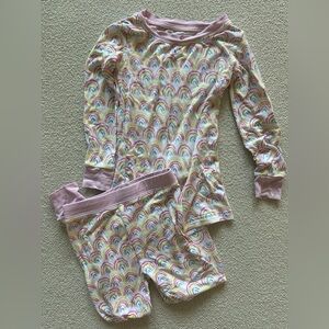 Little Sleepies pastel rainbow two piece pajamas 2T